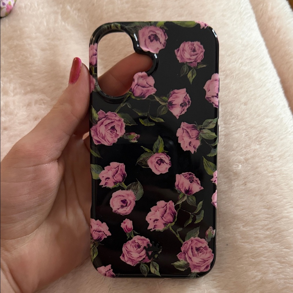 Floral Black Phone Case